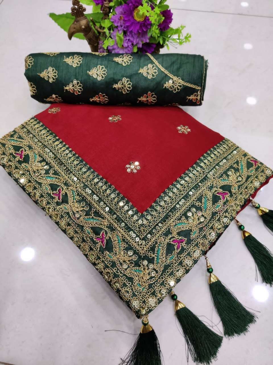 YNF VICHITRA SILK RIN134 71 SAREES WHOLESALE DESIGNER SEQUENCE HEAVY WORK DIWALI COLLECTION KARWA CHAUTH SAREES MANUFACTURER