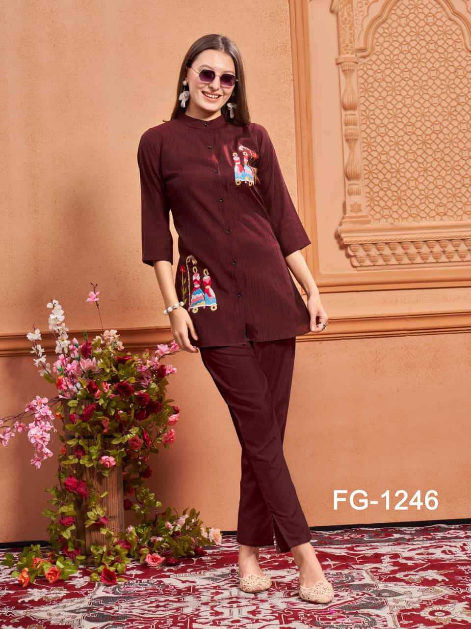 YNF VISCOSE RIN131 GULABO WESTERN WEAR WHOLESALE CO-ORD SET MANUFACTURER