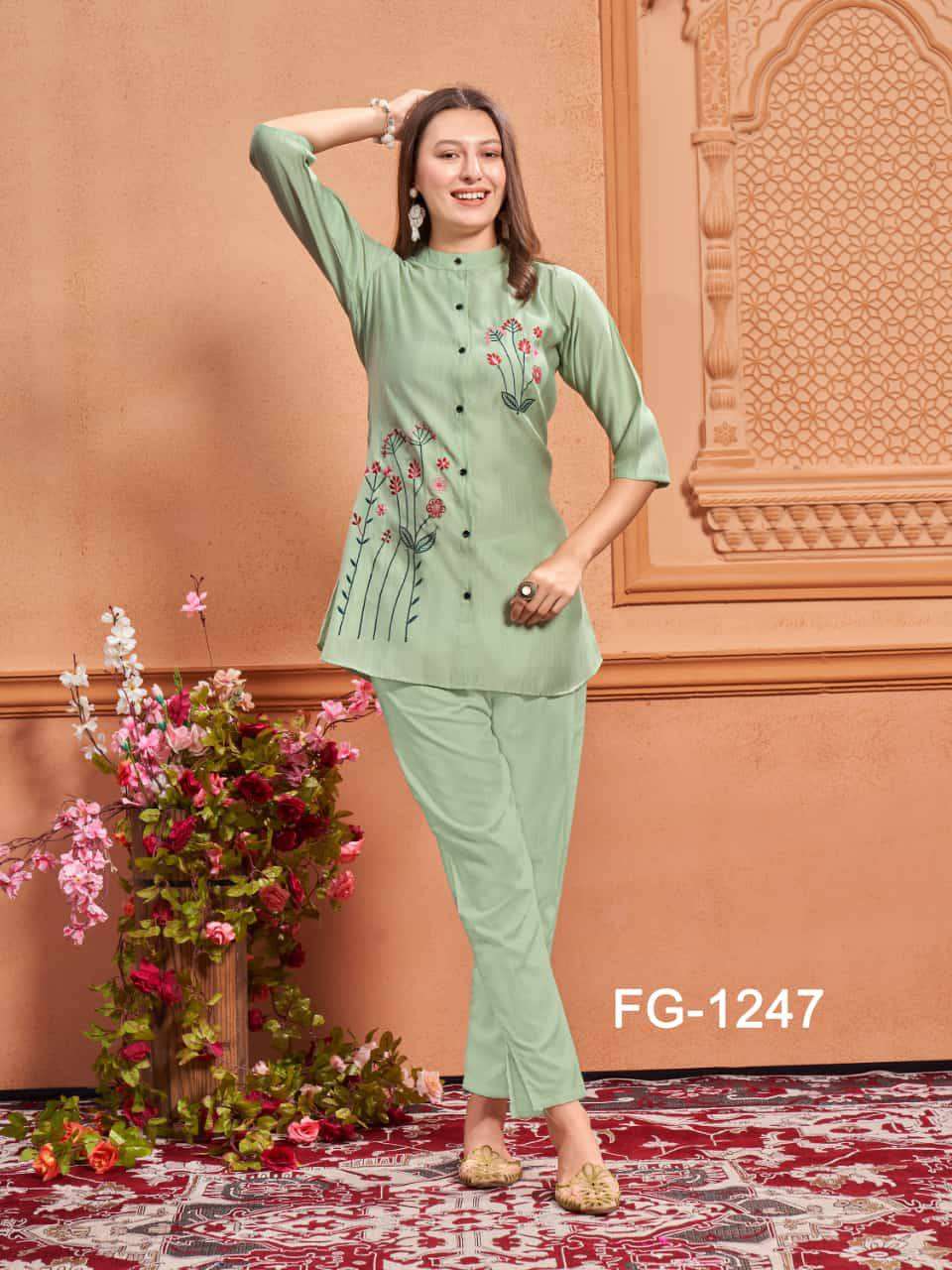 YNF VISCOSE RIN131 GULABO WESTERN WEAR WHOLESALE CO-ORD SET MANUFACTURER