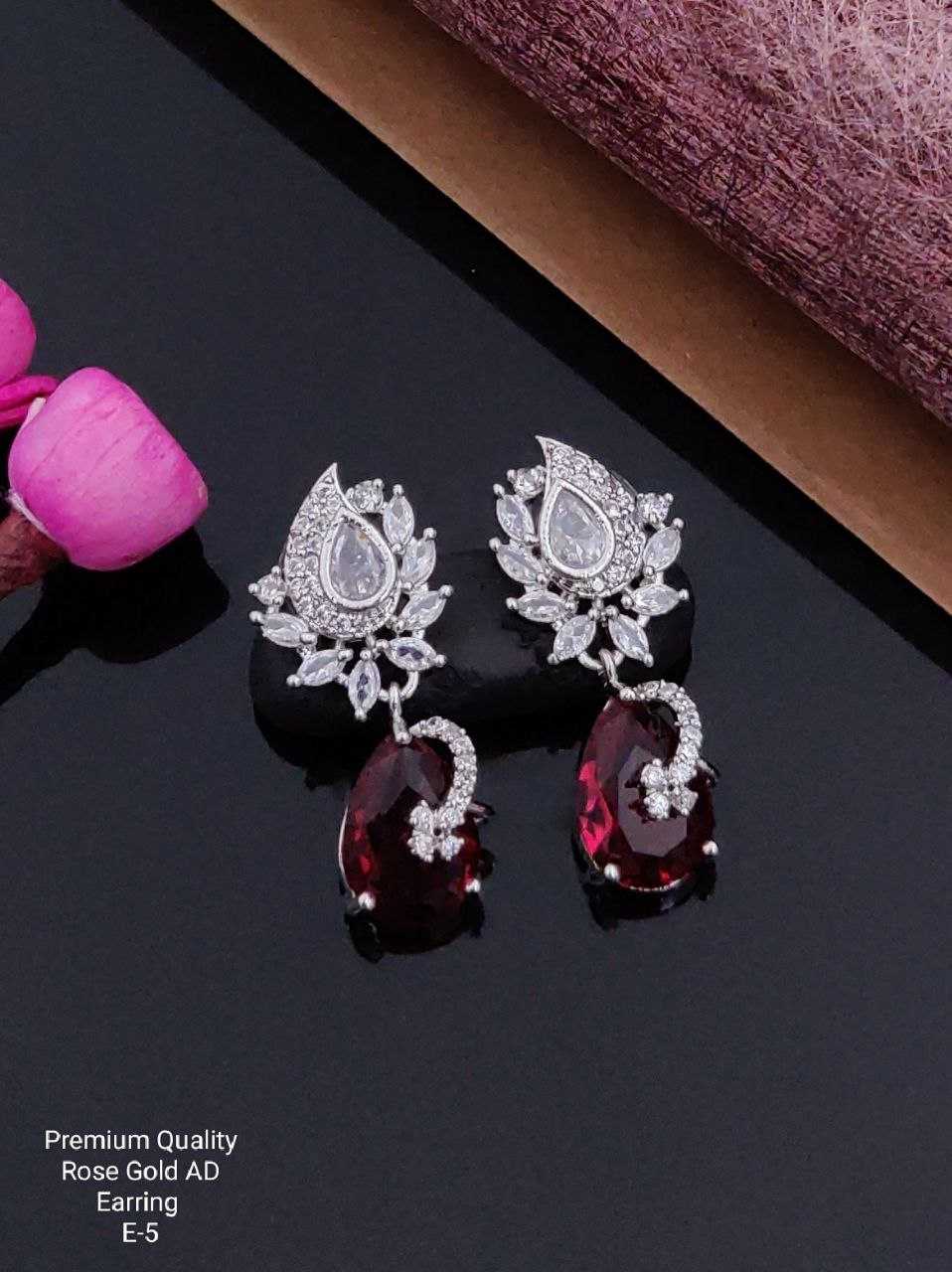 YNF BRASS KESH193 ROR46 WOMENS JEWELLERY WHOLESALE FANCY EARRINGS AD DIAMOND EARRINGS MANUFACTURER