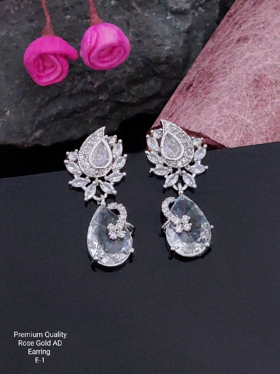 YNF BRASS KESH193 ROR46 WOMENS JEWELLERY WHOLESALE FANCY EARRINGS AD DIAMOND EARRINGS MANUFACTURER