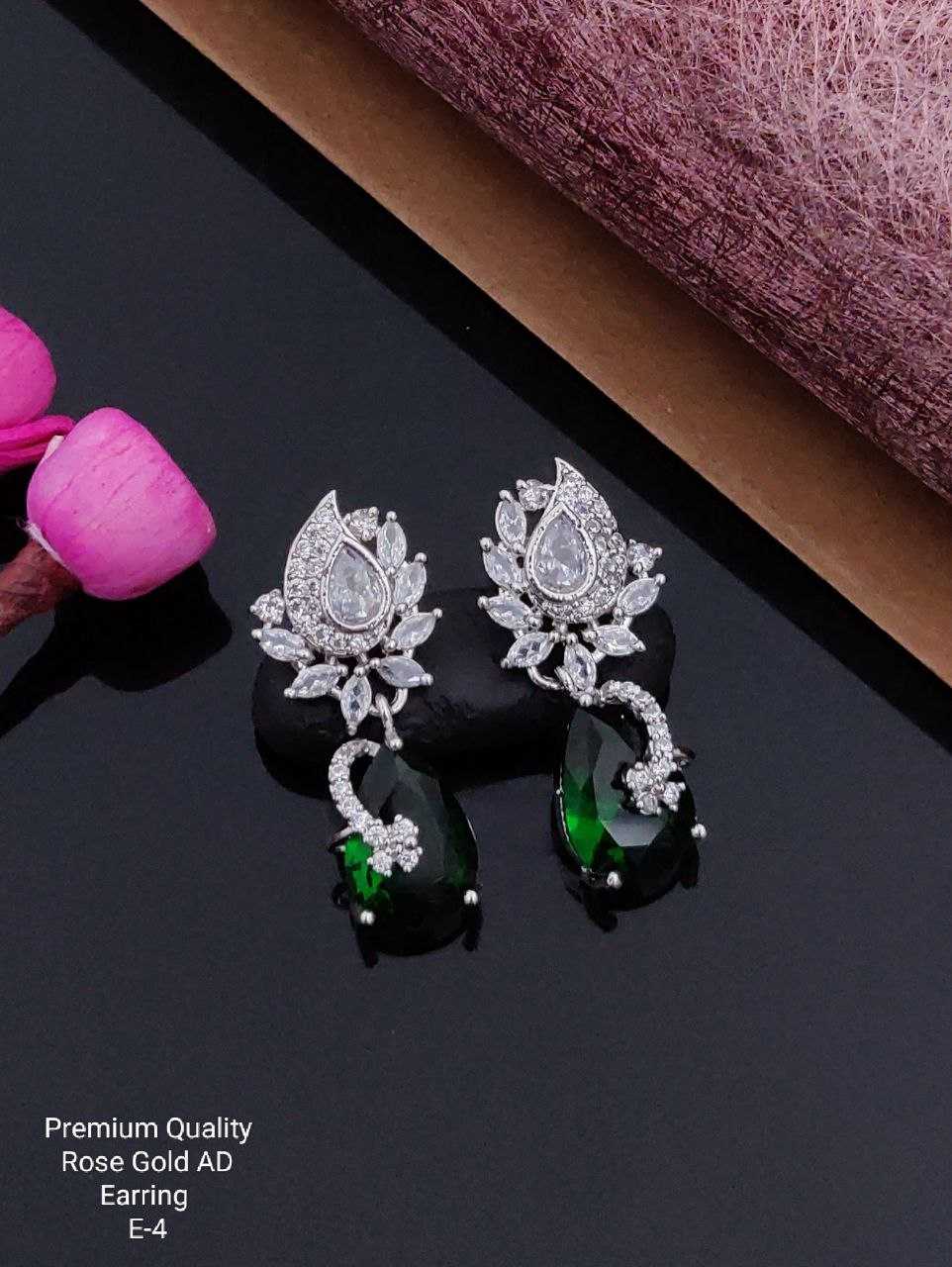 YNF BRASS KESH193 ROR46 WOMENS JEWELLERY WHOLESALE FANCY EARRINGS AD DIAMOND EARRINGS MANUFACTURER