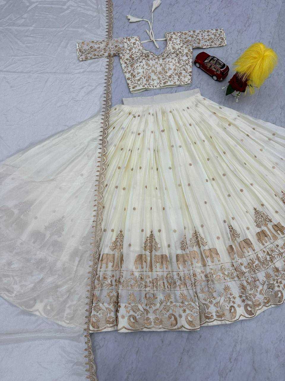 YNF CHINON KESH120 075 LEHENGAS WHOLESALE SILK TRADITIONAL EMBROIDERED LEHENGAS MANUFACTURER