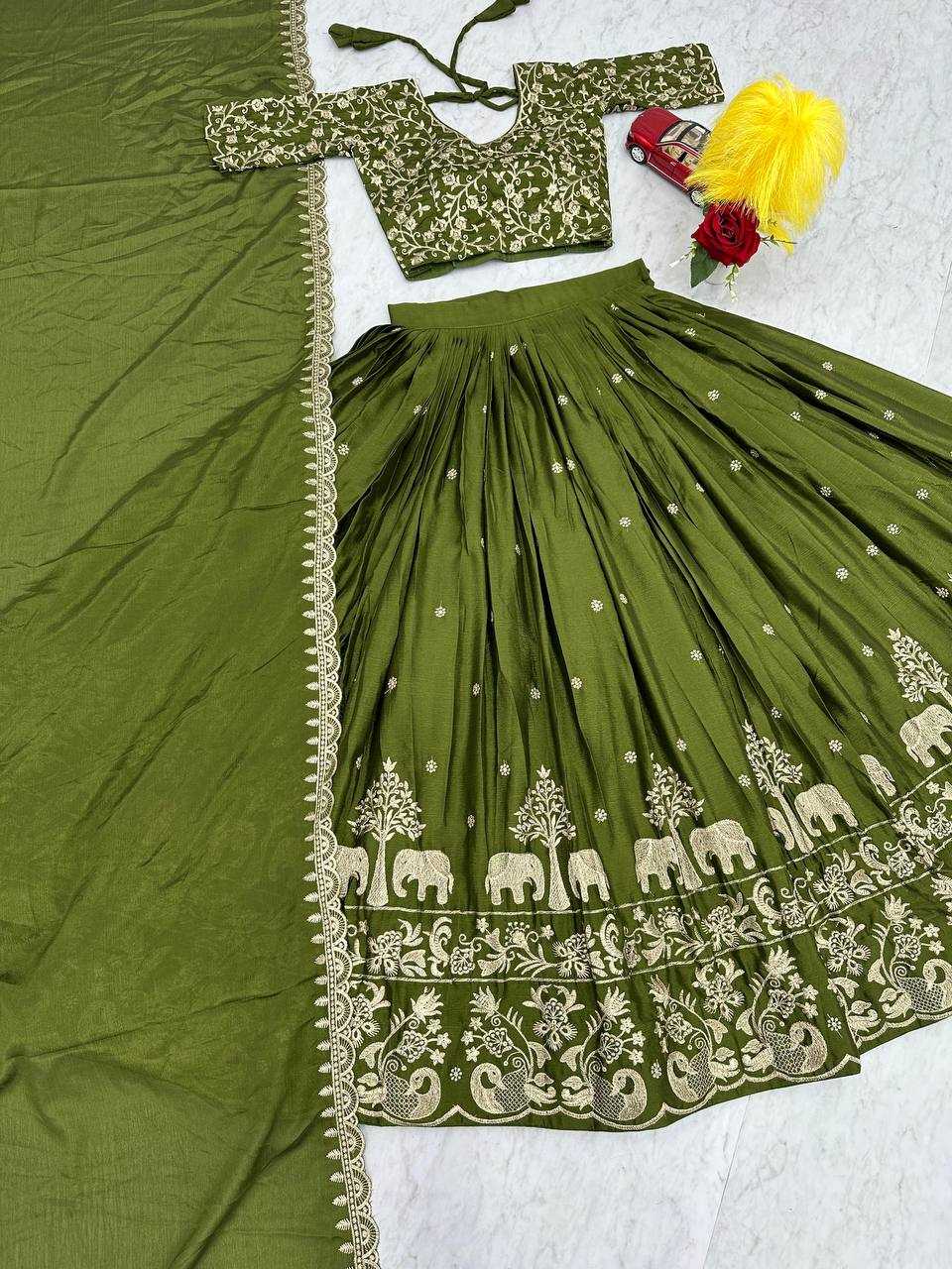 YNF CHINON KESH120 075 LEHENGAS WHOLESALE SILK TRADITIONAL EMBROIDERED LEHENGAS MANUFACTURER