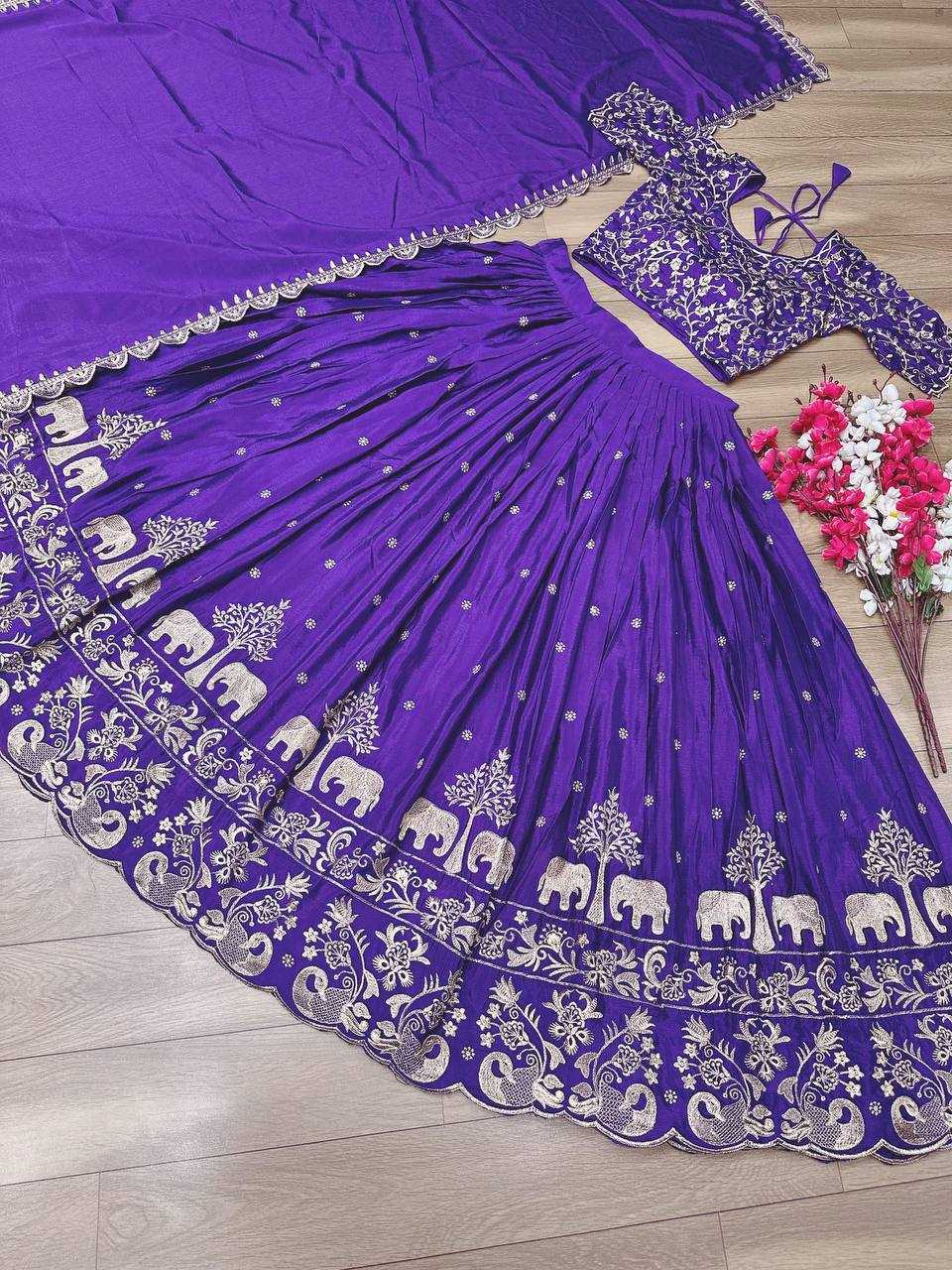 YNF CHINON KESH120 075 LEHENGAS WHOLESALE SILK TRADITIONAL EMBROIDERED LEHENGAS MANUFACTURER