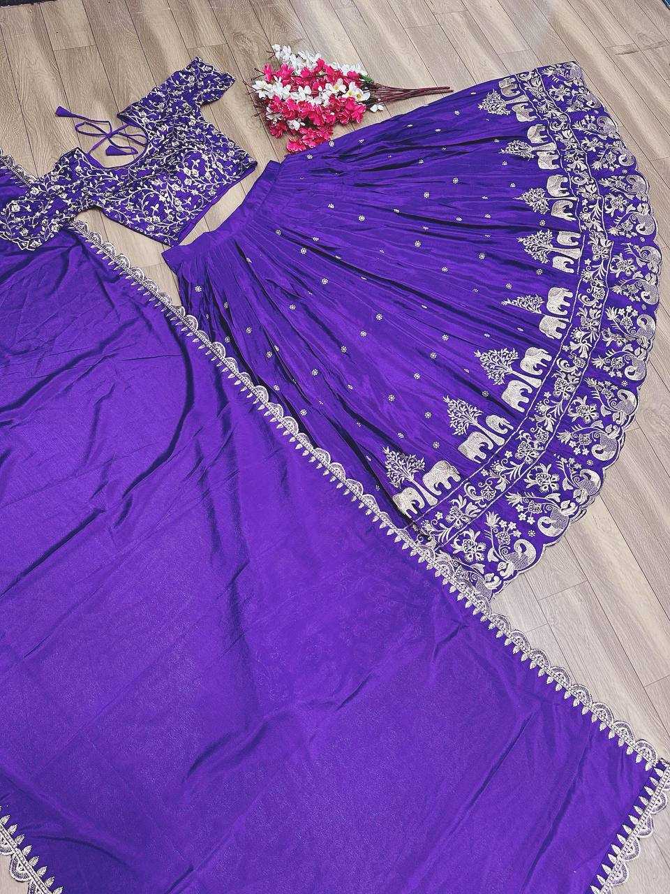 YNF CHINON KESH120 075 LEHENGAS WHOLESALE SILK TRADITIONAL EMBROIDERED LEHENGAS MANUFACTURER