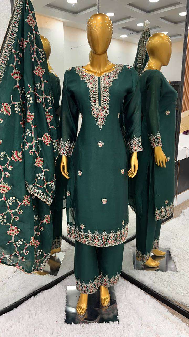 YNF CHINON SILK KESH124 824 SUITS & DRESSES WHOLESALE EMBROIDERY LADIES SILK WEDDING DIWALI COLLECTIONS SUITS MANUFACTURER