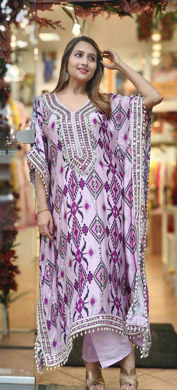 YNF CHINON SILK KESH128 395 ISLAMIC CLOTHING WHOLESALE KAFTAN MANUFACTURER