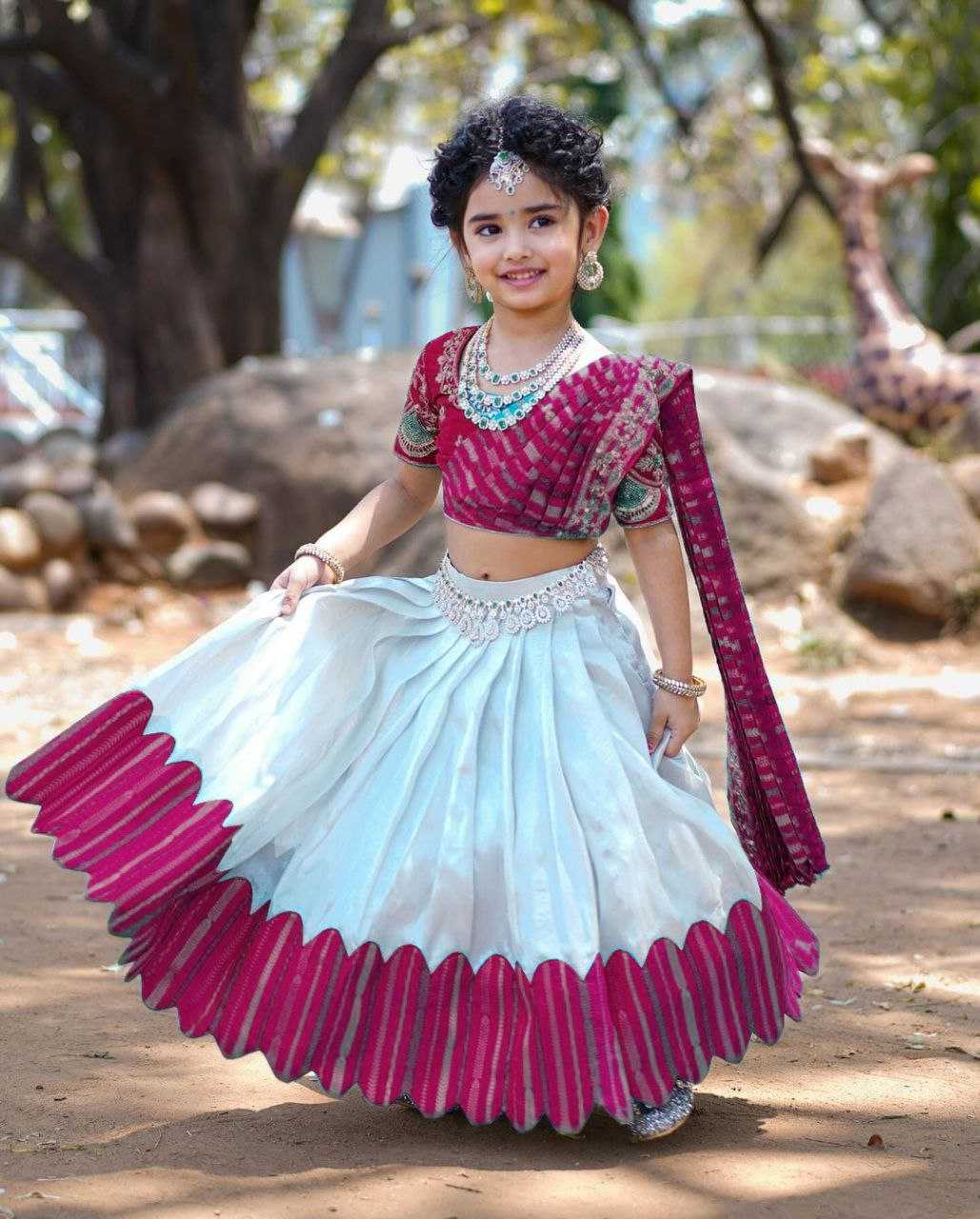 YNF CHINON SILK KESH168 MNT24 KIDS WEAE WHOLESALE KIDS LEHENGA KIDS ETHNIC WEAR KIDS TRADITIONAL OUTFITS KIDS FESTIVE WEAR MANUFACTURER