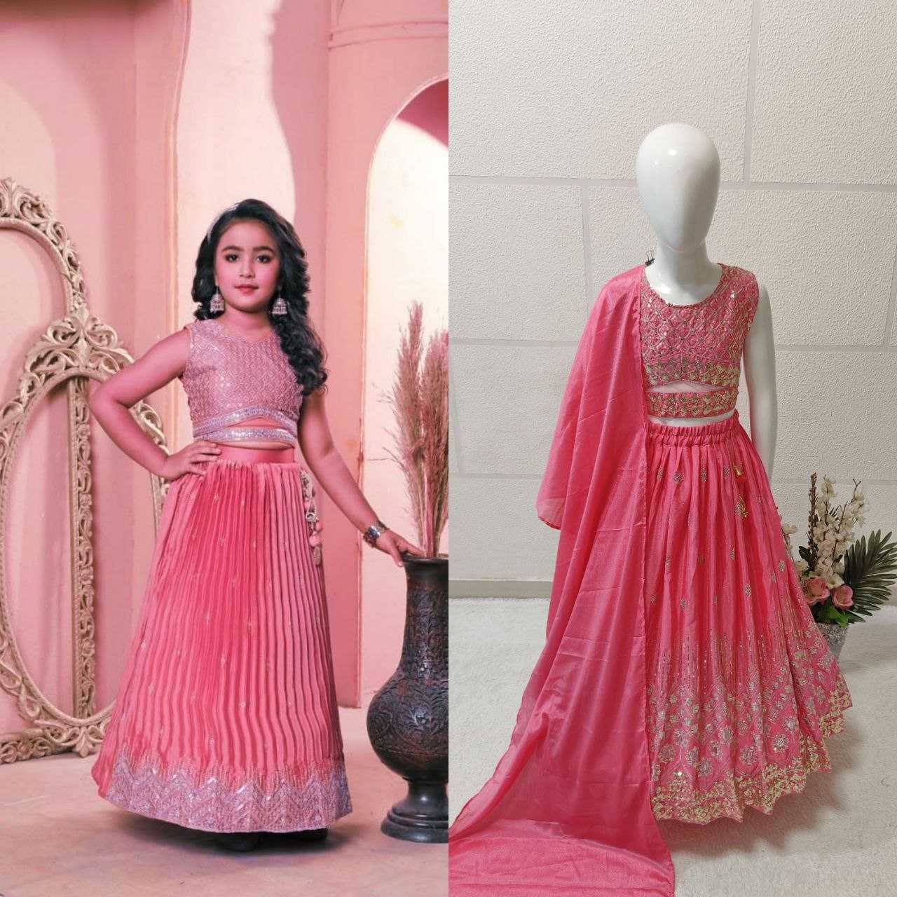 YNF CHINON SILK KESH168 MNT33 KIDS WEAR WHOLESALE KIDS LEHENGA KIDS TRADITIONAL OUTFITS KIDS LEHENGA CHOLI KIDS FESTIVE WEAR KIDS WEDDING OUTFITS MANUFACTURER