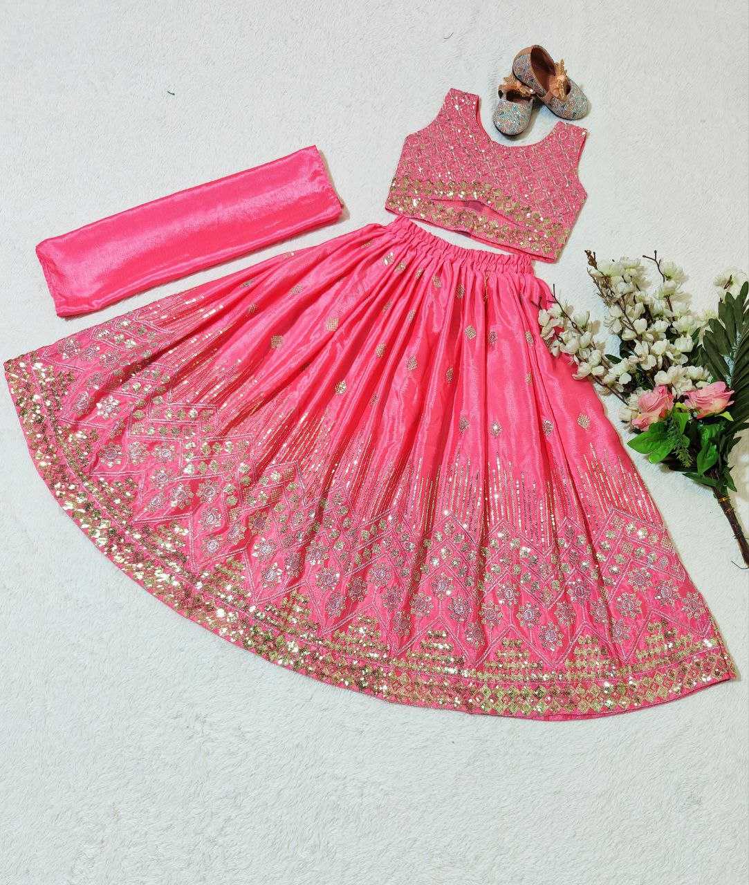 YNF CHINON SILK KESH168 MNT33 KIDS WEAR WHOLESALE KIDS LEHENGA KIDS TRADITIONAL OUTFITS KIDS LEHENGA CHOLI KIDS FESTIVE WEAR KIDS WEDDING OUTFITS MANUFACTURER