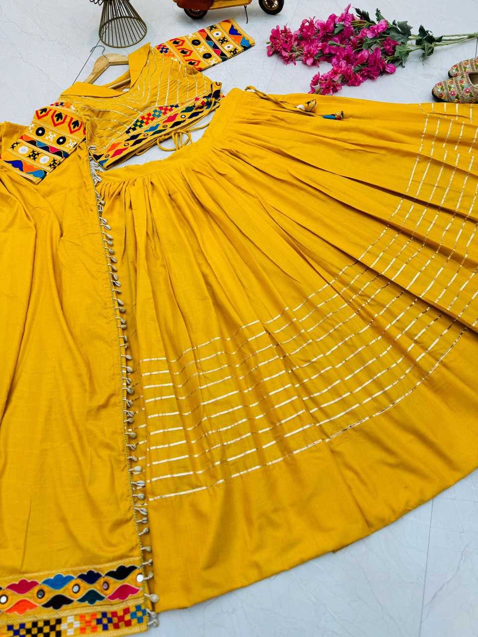 YNF COTTON KESH158 10100 LEHENGAS WHOLESALE TRADITIONAL EMBROIDERY NAVRATRI CHANIYA CHOLI LEHENGAS MANUFACTURER