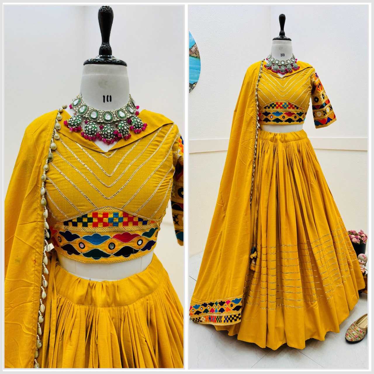 YNF COTTON KESH158 10100 LEHENGAS WHOLESALE TRADITIONAL EMBROIDERY NAVRATRI CHANIYA CHOLI LEHENGAS MANUFACTURER