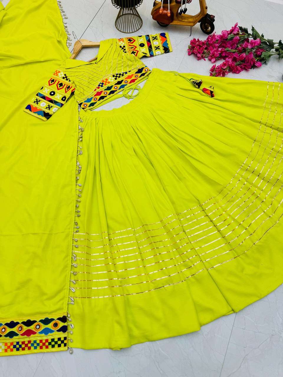 YNF COTTON KESH158 10100 LEHENGAS WHOLESALE TRADITIONAL EMBROIDERY NAVRATRI CHANIYA CHOLI LEHENGAS MANUFACTURER