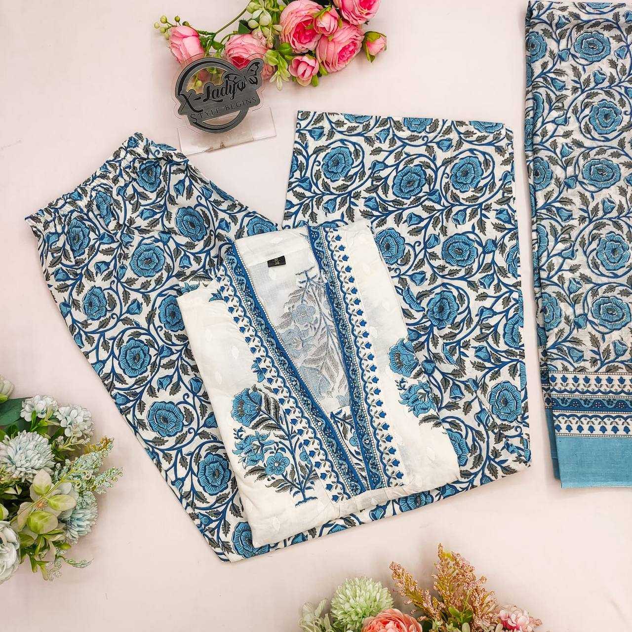 YNF COTTON KESH211 LDY01 SUITS & DRESSES WHOLESALE PRINTED COTTON PALAZZO WHITE SALWAR SUITS MANUFACTURER