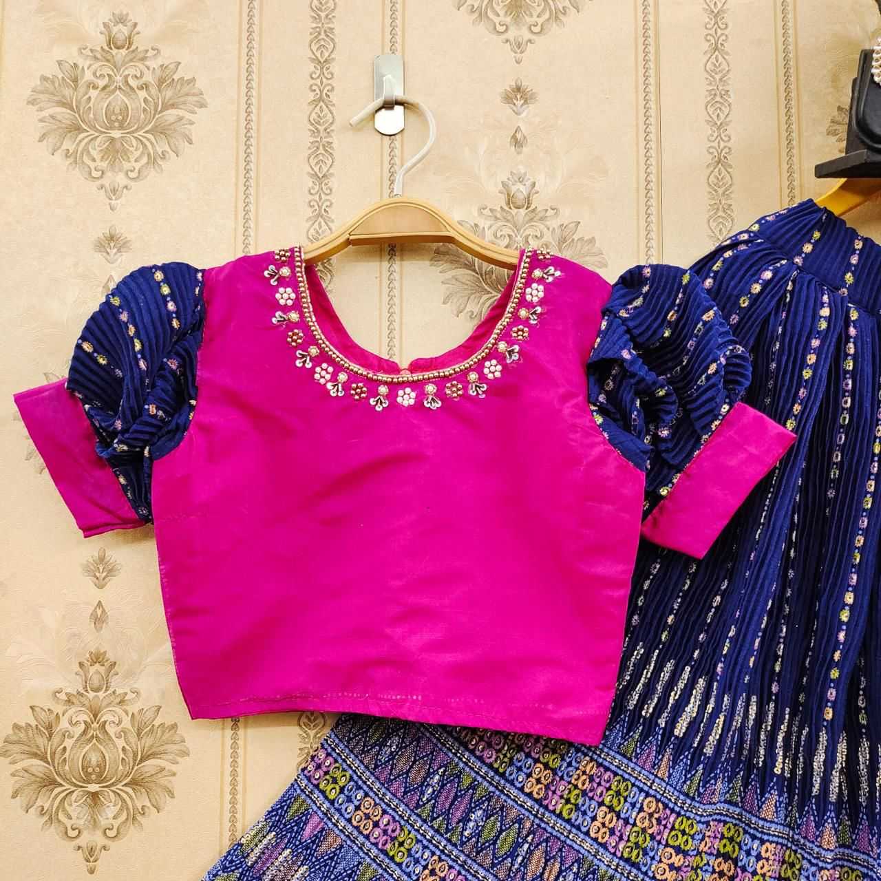 YNF CRUSH SILK RIN115 REF47 KIDS WEAR WHOLESALE KIDS LEHENGAS MANUFACTURER