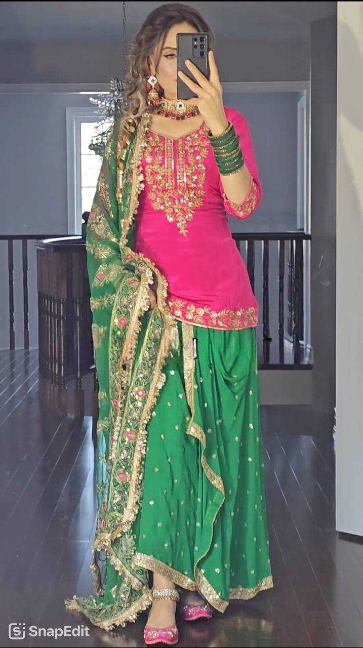 Dhoti punjabi suit top