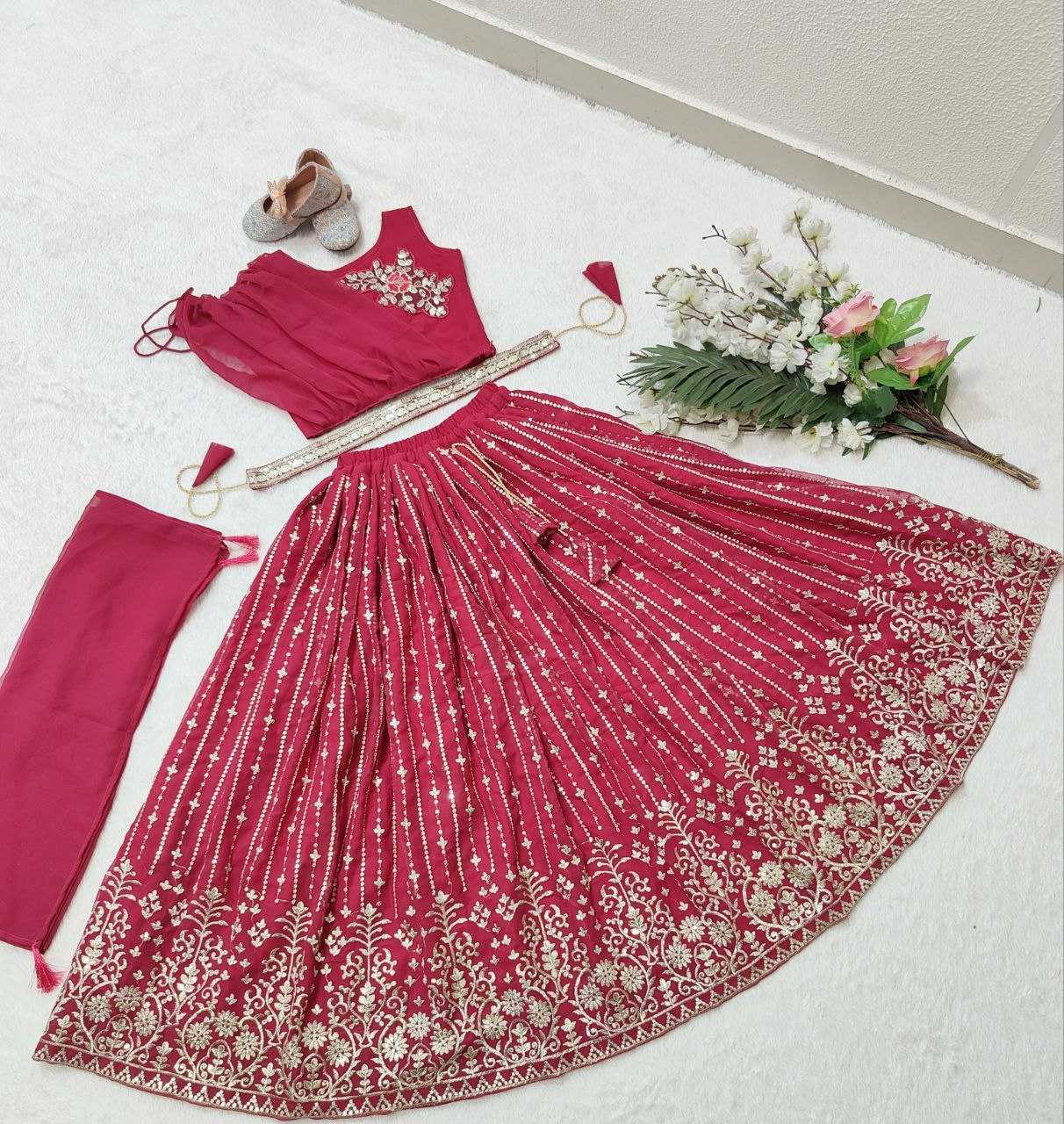 YNF FAUX GEORGETTE KESH168 MNT27 KIDS WEAE WHOLESALE  KIDS LEHENGA KIDS ETHNIC WEAR KIDS TRADITIONAL OUTFITS KIDS FESTIVE WEAR KIDS WEDDING OUTFITS MANUFACTURER