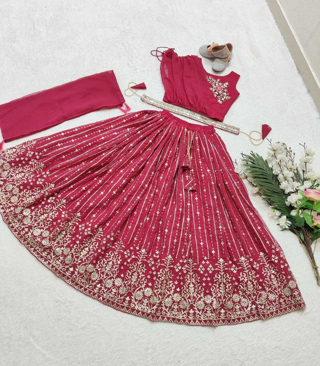 YNF FAUX GEORGETTE KESH168 MNT27 KIDS WEAE WHOLESALE  KIDS LEHENGA KIDS ETHNIC WEAR KIDS TRADITIONAL OUTFITS KIDS FESTIVE WEAR KIDS WEDDING OUTFITS MANUFACTURER