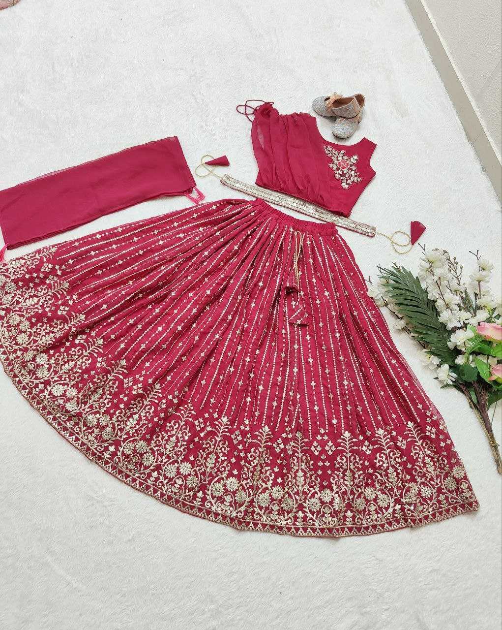 YNF FAUX GEORGETTE KESH168 MNT27 KIDS WEAE WHOLESALE  KIDS LEHENGA KIDS ETHNIC WEAR KIDS TRADITIONAL OUTFITS KIDS FESTIVE WEAR KIDS WEDDING OUTFITS MANUFACTURER