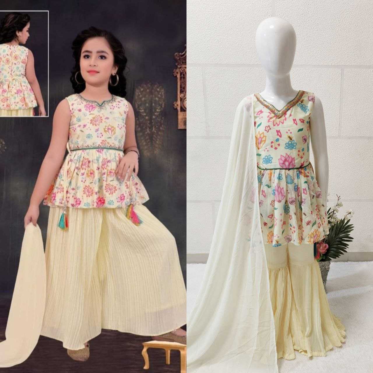 YNF FAUX GEORGETTE KESH168 MNT29 KIDS WEAR WHOLESALE KIDS SHARARA KIDS TRADITIONAL OUTFITS KIDS FESTIVE WEAR KIDS WEDDING OUTFITS KIDS DIWALI CLOTHES MANUFACTURER