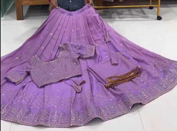 YNF FAUX GEORGETTE RIN102 RCBA13 LEHENGAS WHOLESALE  FANCY TRADITIONAL EMBROIDERED LEHENGAS MANUFACTURER