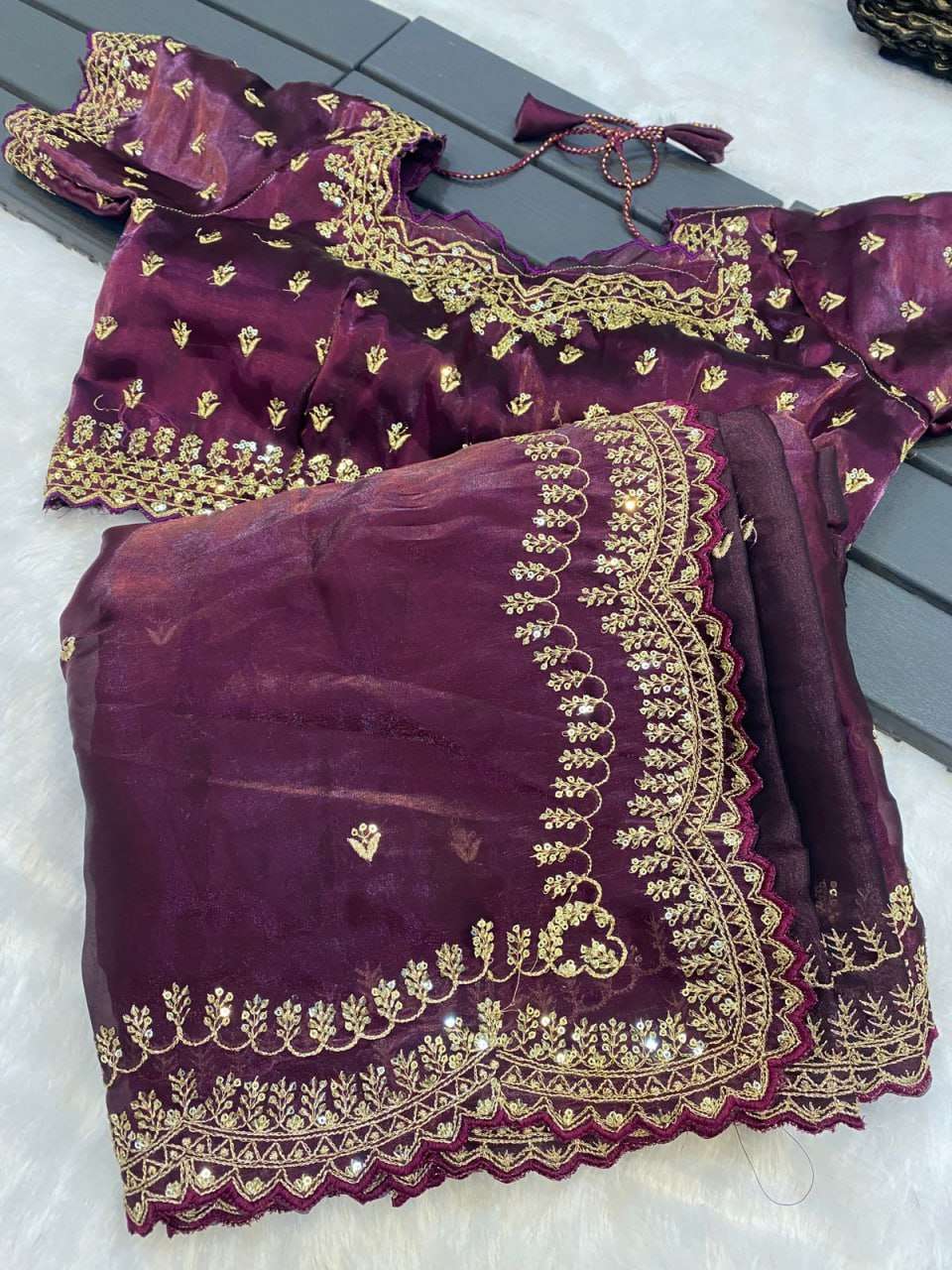 YNF JIMMY CHOO RIN164 37 SAREES WHOLESALE JIMMY CHOO SEQUENCE EMBROIDERED ZARI BORDER CUTWORK SAREES MANUFACTURER