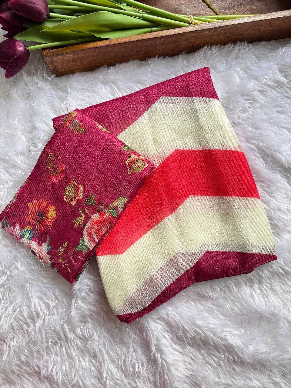 YNF KOTA CHEX KESH201 color pops SAREES WHOLESALE LADIES KOTA DORIA STRIPED SAREES MANUFACTURER