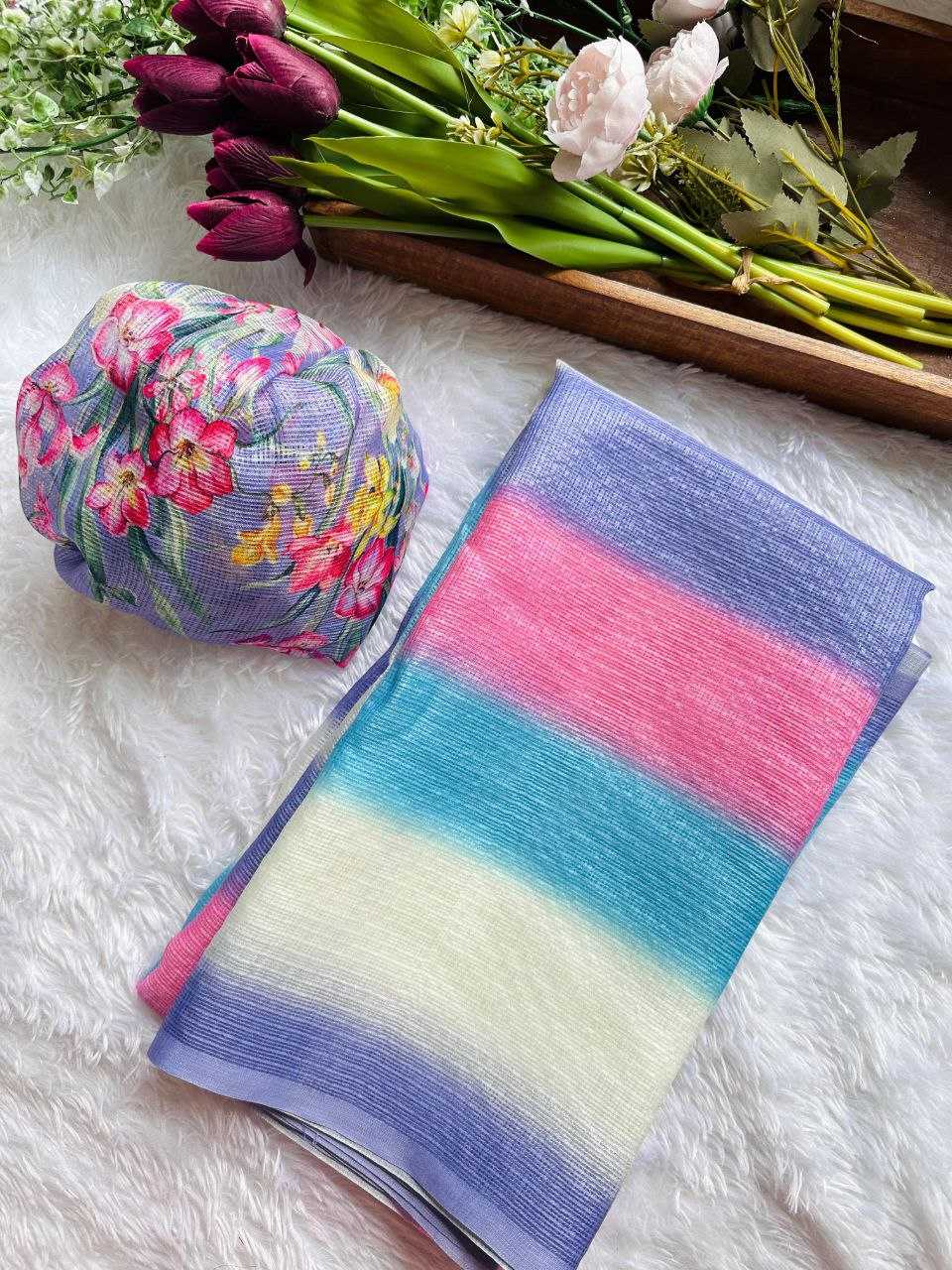 YNF KOTA CHEX KESH201 color pops SAREES WHOLESALE LADIES KOTA DORIA STRIPED SAREES MANUFACTURER