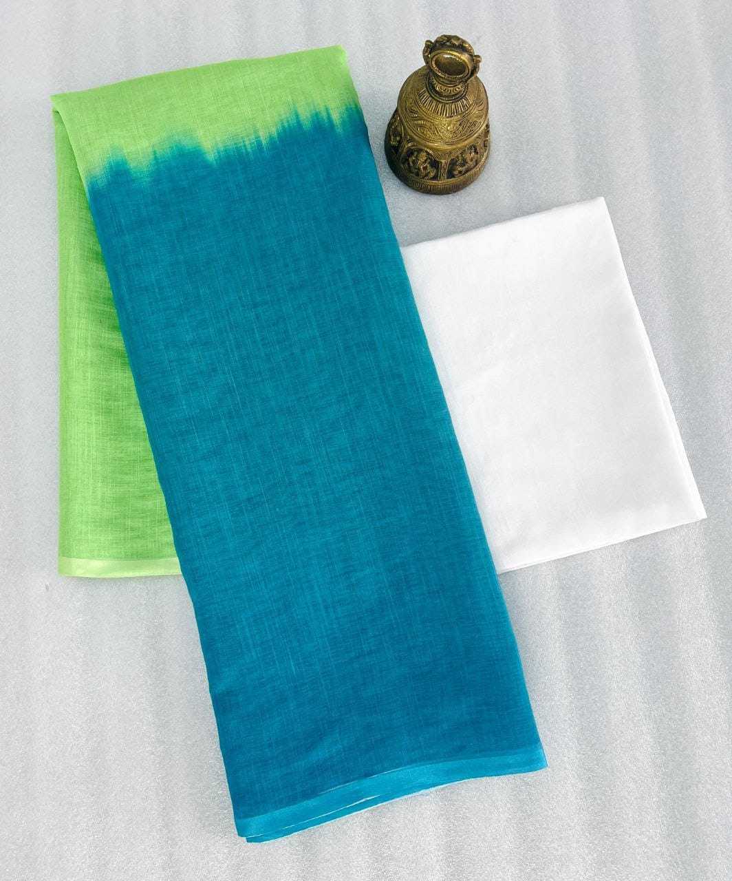 YNF LINEN KESH223 440 SAREES WHOLESALE LADIES HALF AND HALF PLAIN SOLID LINEN SAREES  MANUFACTURER