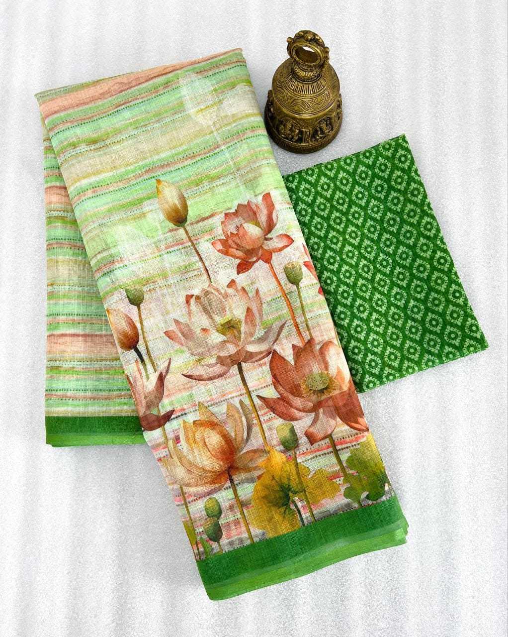 YNF LINEN KESH223 445 SAREES WHOLESALE PRINTED LADIES LINEN LIGHTWEIGHT SAREES MANUFACTURER