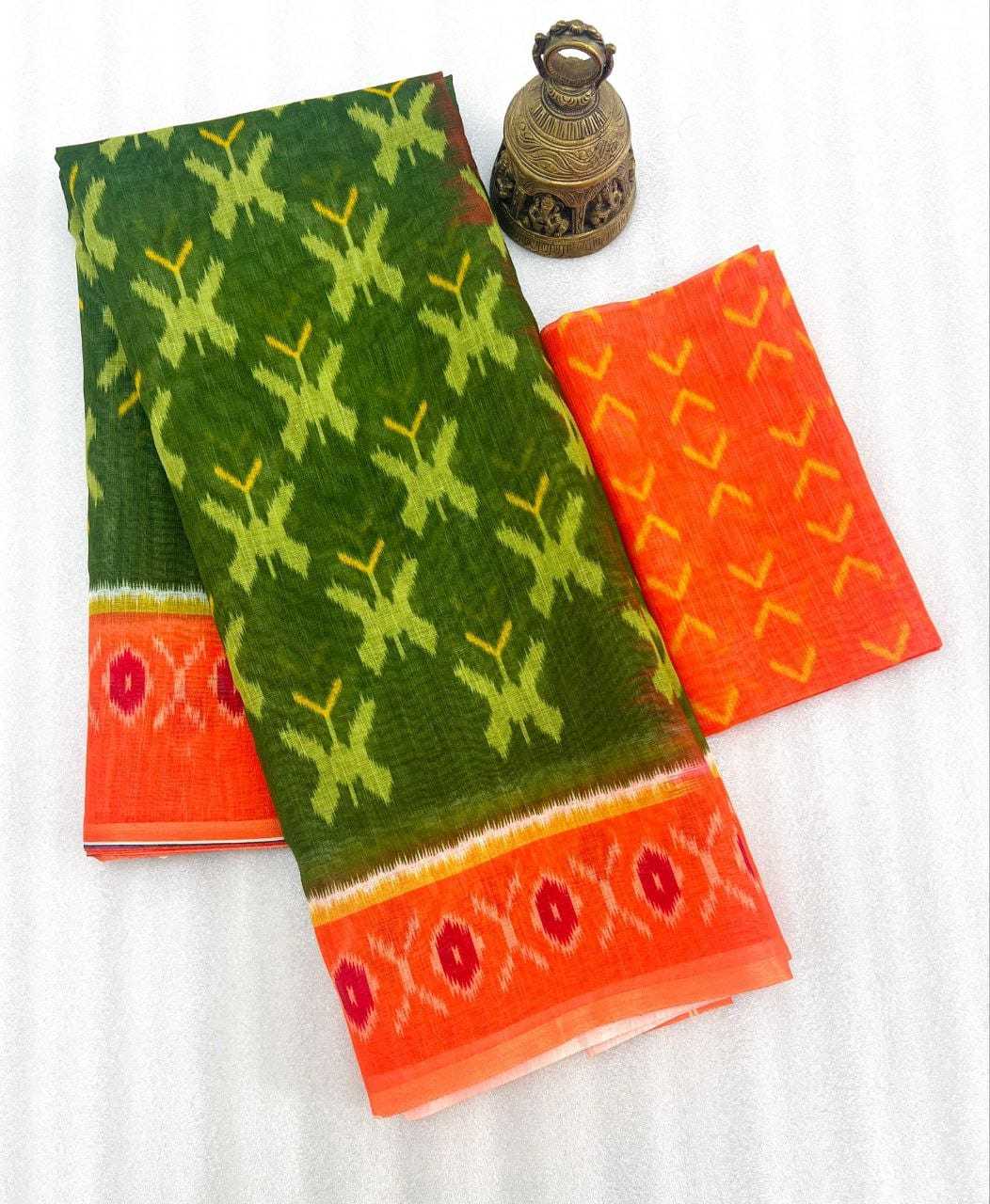 YNF LINEN KESH223 446 SAREES WHOLESALE PRINTED LADIES LINEN LIGHTWEIGHT SAREES MANUFACTURER