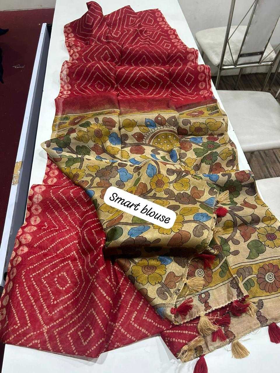 YNF LINEN RIN163 RAE41 SAREES WHOLESALE PRINTED LADIES KALAMKARI SAREES MANUFACTURER