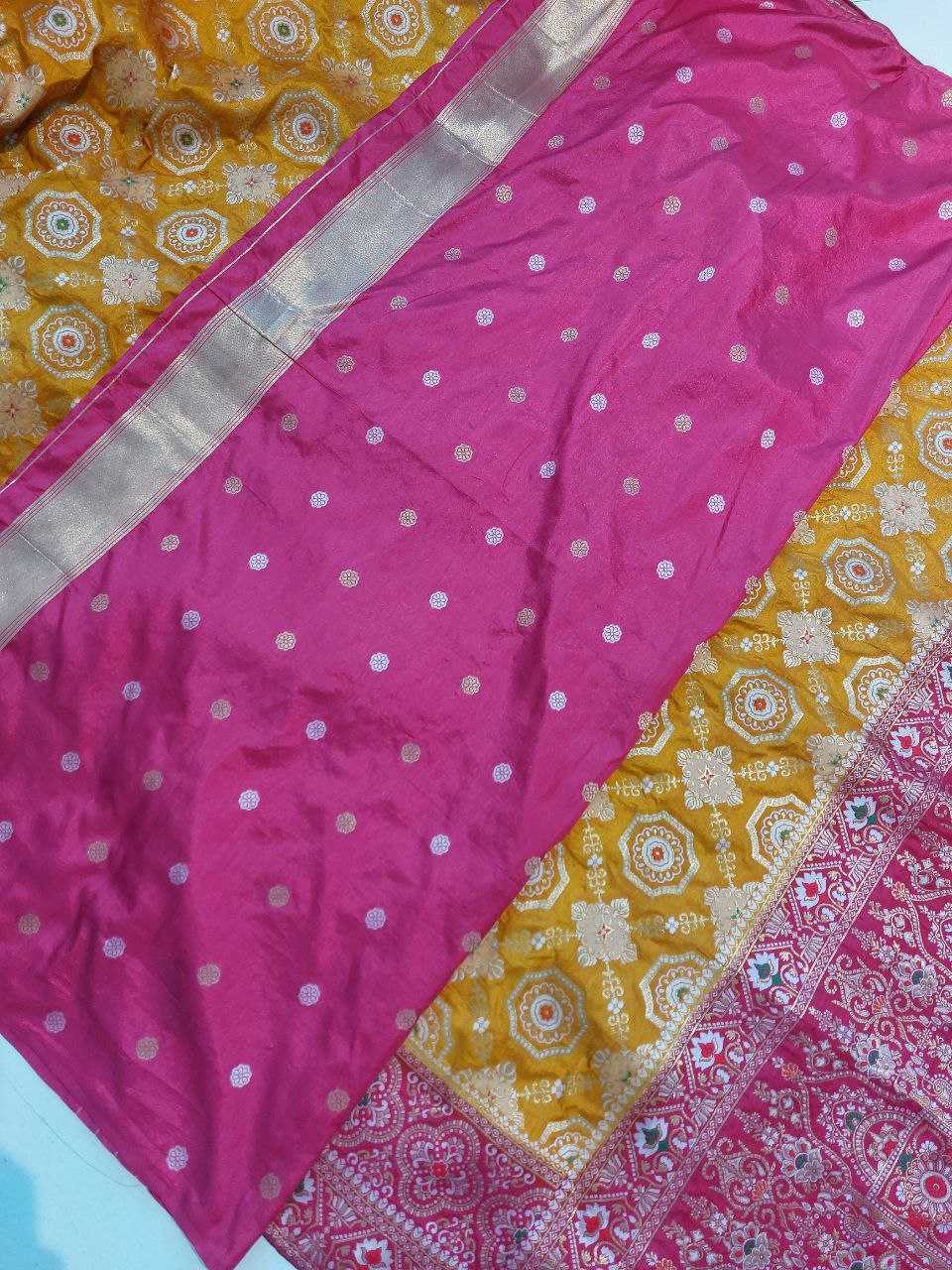 YNF NYLON RIN201 RRD15 SAREES WHOLESALE PRINTED NYLON BANDHANI BANDHEJ ZARI BORDER SAREES MANUFACTURER