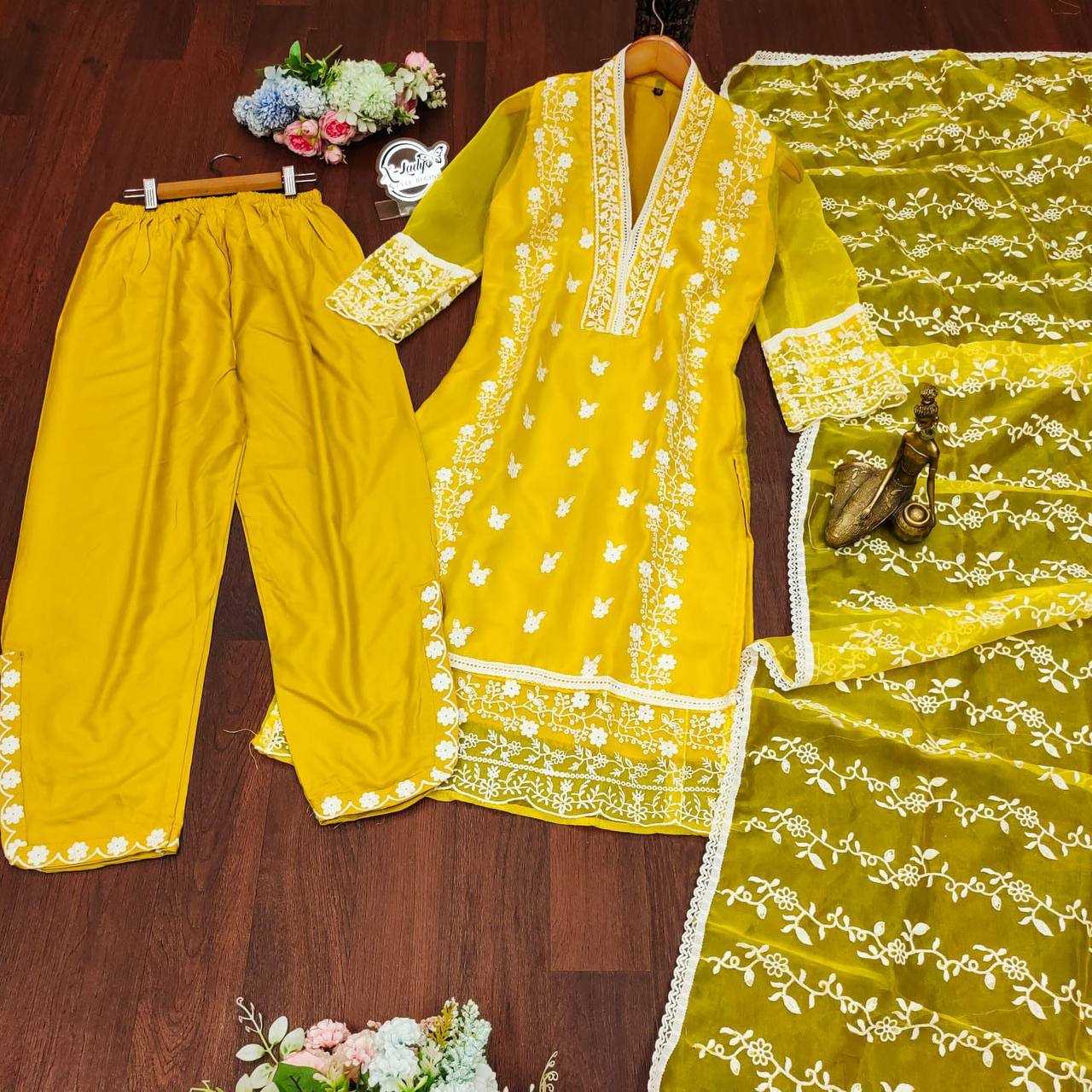 YNF ORGANZA KESH211 LDY21 SUITS & DREESES ISLAMIC CLOTHING WHOLESALE LADIES PAKISTANI EMBROIDERY LONG KURTIS SUITS MANUFACTURER