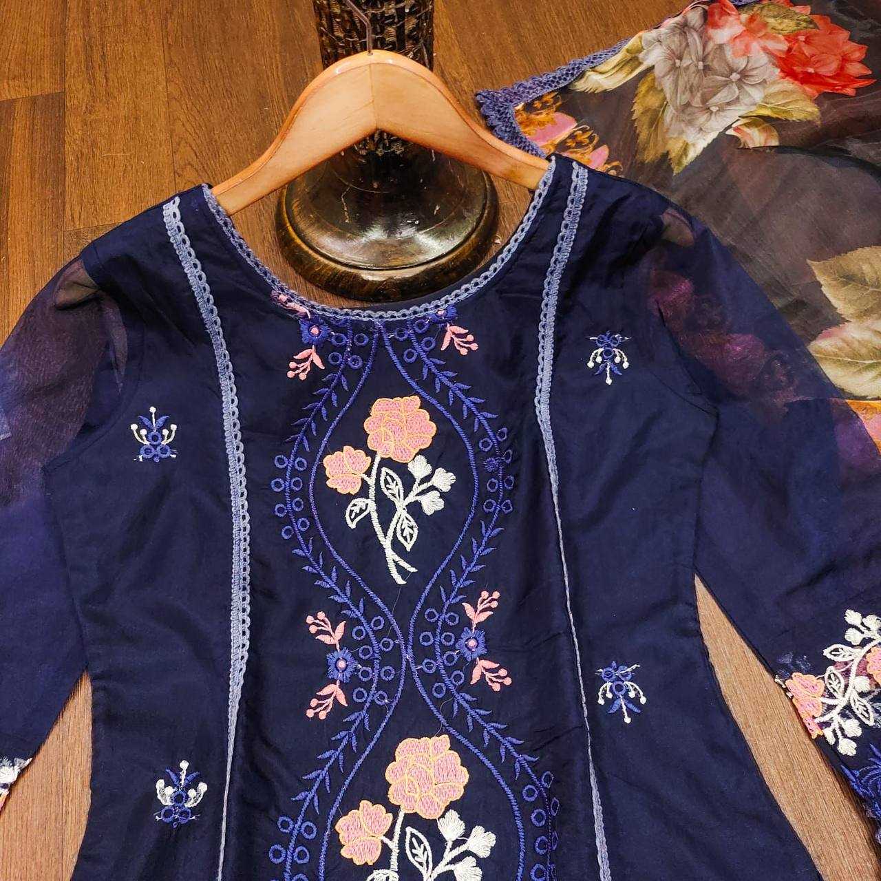 YNF ORGANZA KESH211 LDY37 SUITS & DRESSES ISLAMIC CLOTHING WHOLESALE LADIES PAKISTANI EMBROIDERY LONG KURTIS SUITS MANUFACTURER