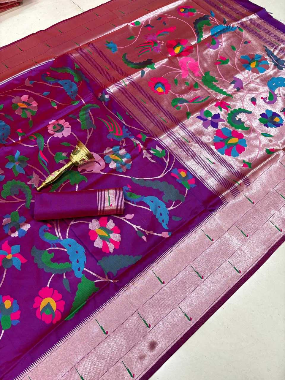 YNF PAITHANI SILK RIN193 APN20 SILK SAREES WHOLESALE PAITHANI SILK TRADITIONAL SOFT SILK PRINTED SILK SAREES MANUFACTURER