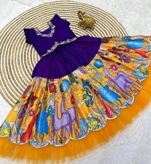 YNF SOFT CGINON KESH109 RRKT80 KIDS WEAR WHOLESALE KIDS LEHENGAS KIDS GOWNS MANUFACTURER