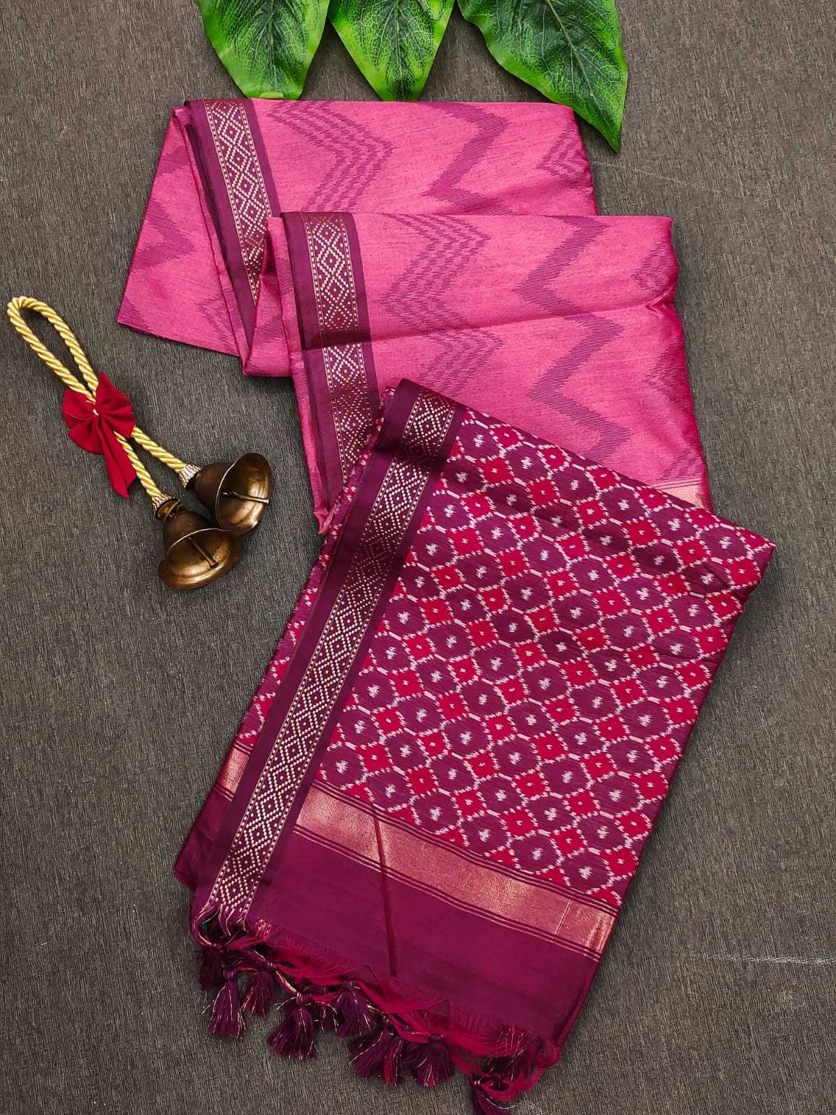 YNF TUSSAR SILK KESH171 YUKTI LERIYA SILK SAREES WHOLESALE SOFT SILK TUSSAR SILK TRADITIONAL SILK IKAT SAREES MANUFACTURER