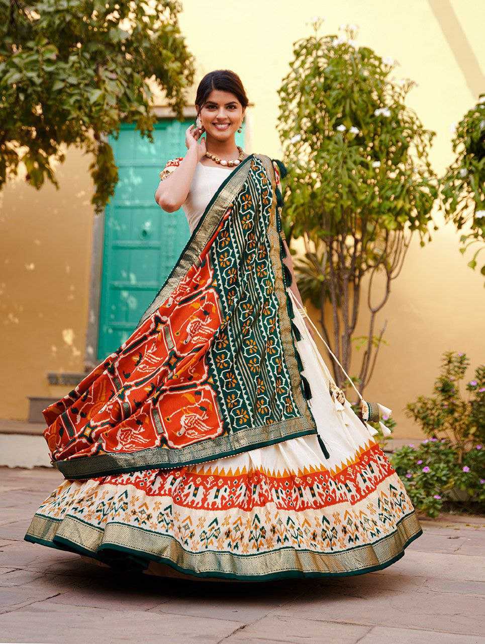 YNF TUSSAR SILK KESH187 Ghummar 2 LEHENGAS WHOLESALE TRADITIONAL SILK PRINTED LEHENGAS MANUFACTURER