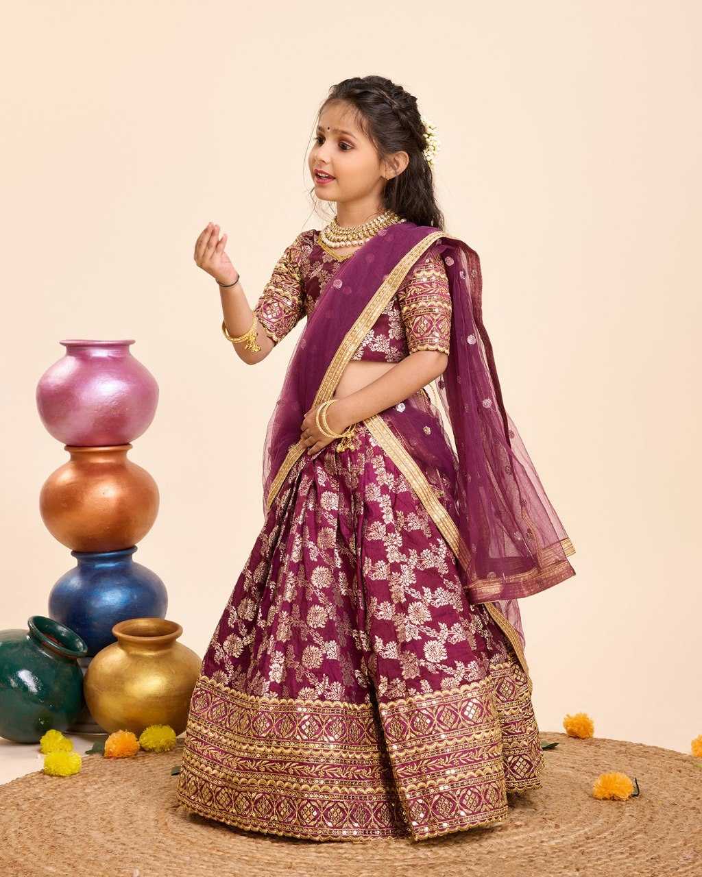 YNF VISCOSE KESH109 RRKT27 KIDS WEAR WHOLESALE KIDS LEHENGAS MANUFACTURER