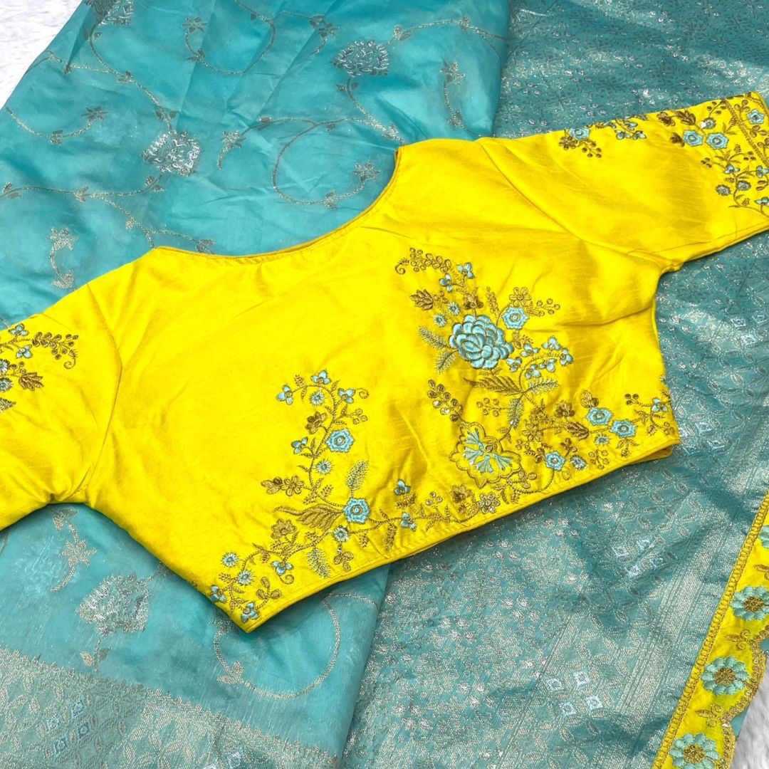 YNF ZARI SILK KESH162 VRT50 SAREES WHOLESALE SEQUENCE EMBROIDERED CUTWORK TRADITIONAL ZARI SAREE WITH BLOUSE MANUFACTURER