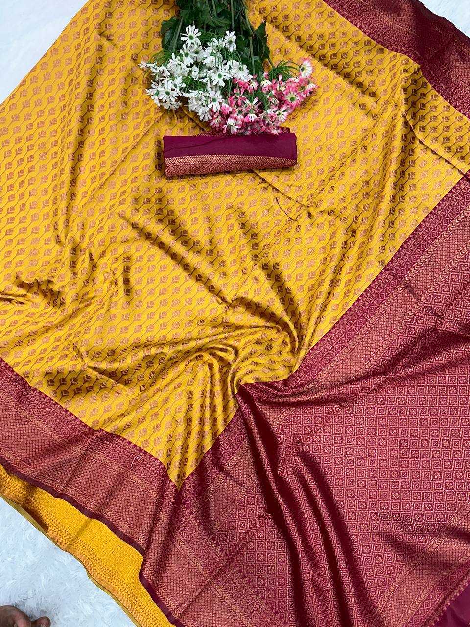 YNF BANARASI SOFT SILK RIN179 668 SILK SAREES WHOLESALE BANARASI SILK KERALA KASAVU ZARI BORDER SILK SAREES MANUFACTURER