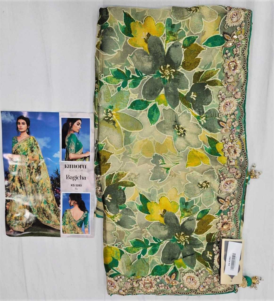YNF BRASS KESH113 Bagicha CLOTHING BRANDS WHOLESALE KIMORA SAREES MANUFACTURER