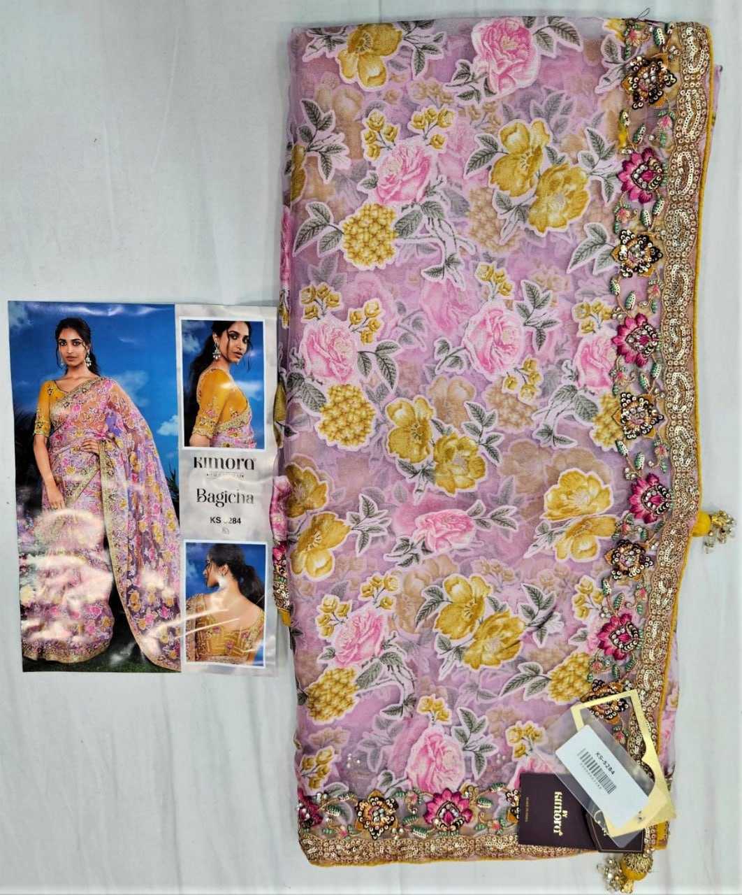 YNF BRASS KESH113 Bagicha CLOTHING BRANDS WHOLESALE KIMORA SAREES MANUFACTURER