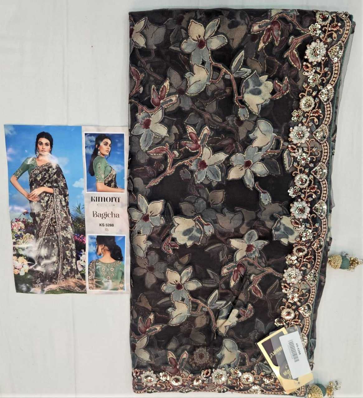 YNF BRASS KESH113 Bagicha CLOTHING BRANDS WHOLESALE KIMORA SAREES MANUFACTURER
