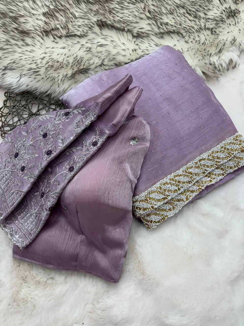 YNF BURBERY SILK KESH221 PTF02 SAREES WHOLESALE PARTY WEAR SILK SEQUINS WORK SAREES MANUFACTURER