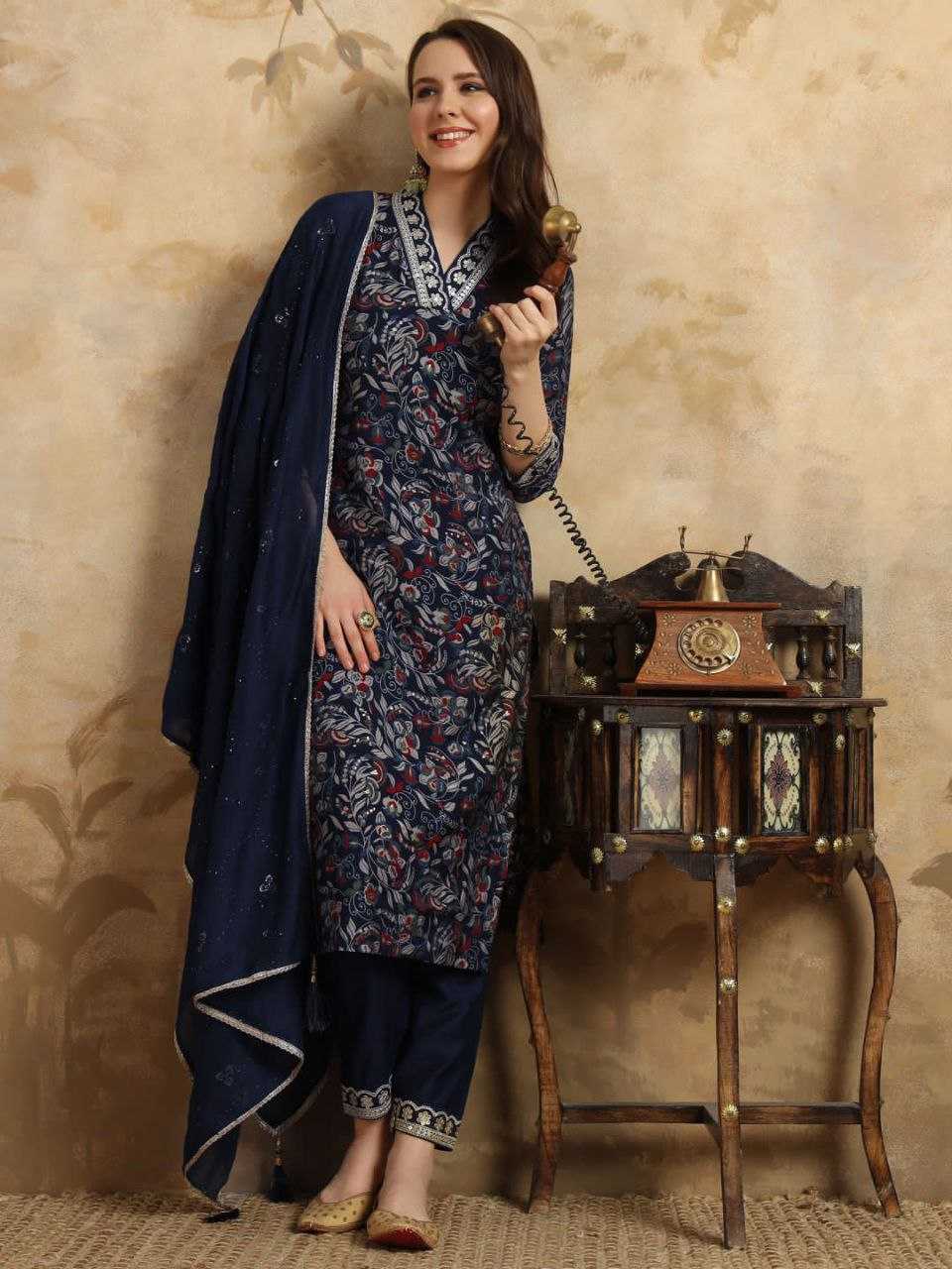 YNF CHANDERI KESH214 262 SUIT & DRESSES WHOLESALE PRINTED EMBROIDERY CHANDERI SUIT MANUFACTURER