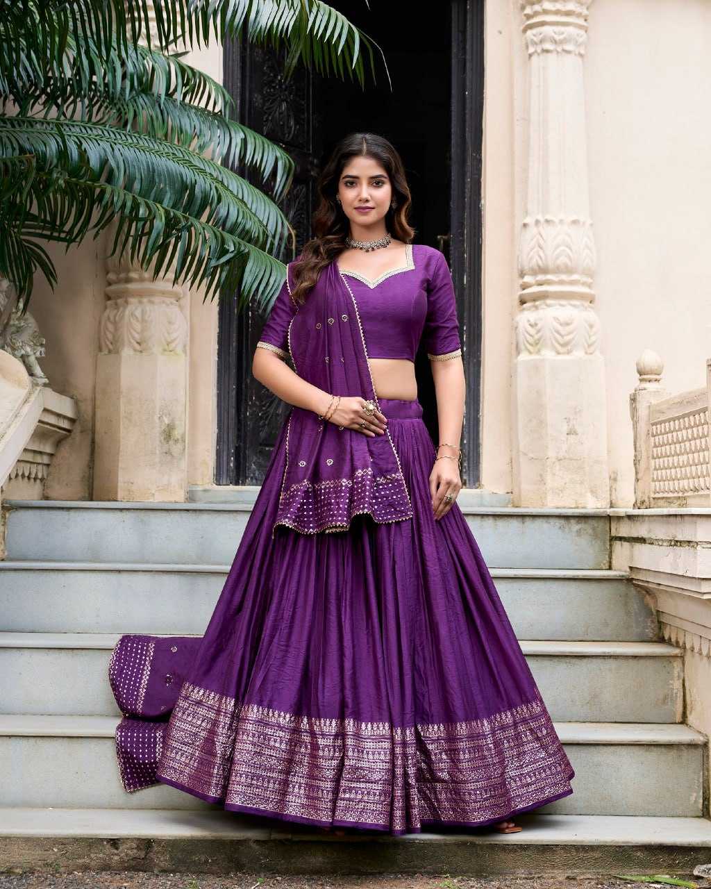 YNF CHANDERI SILK KESH134 PRIYADARSHI LEHENGAS WHOLESALE ZARI WORK WEDDING REDLEHENGAS MANUFACTURER