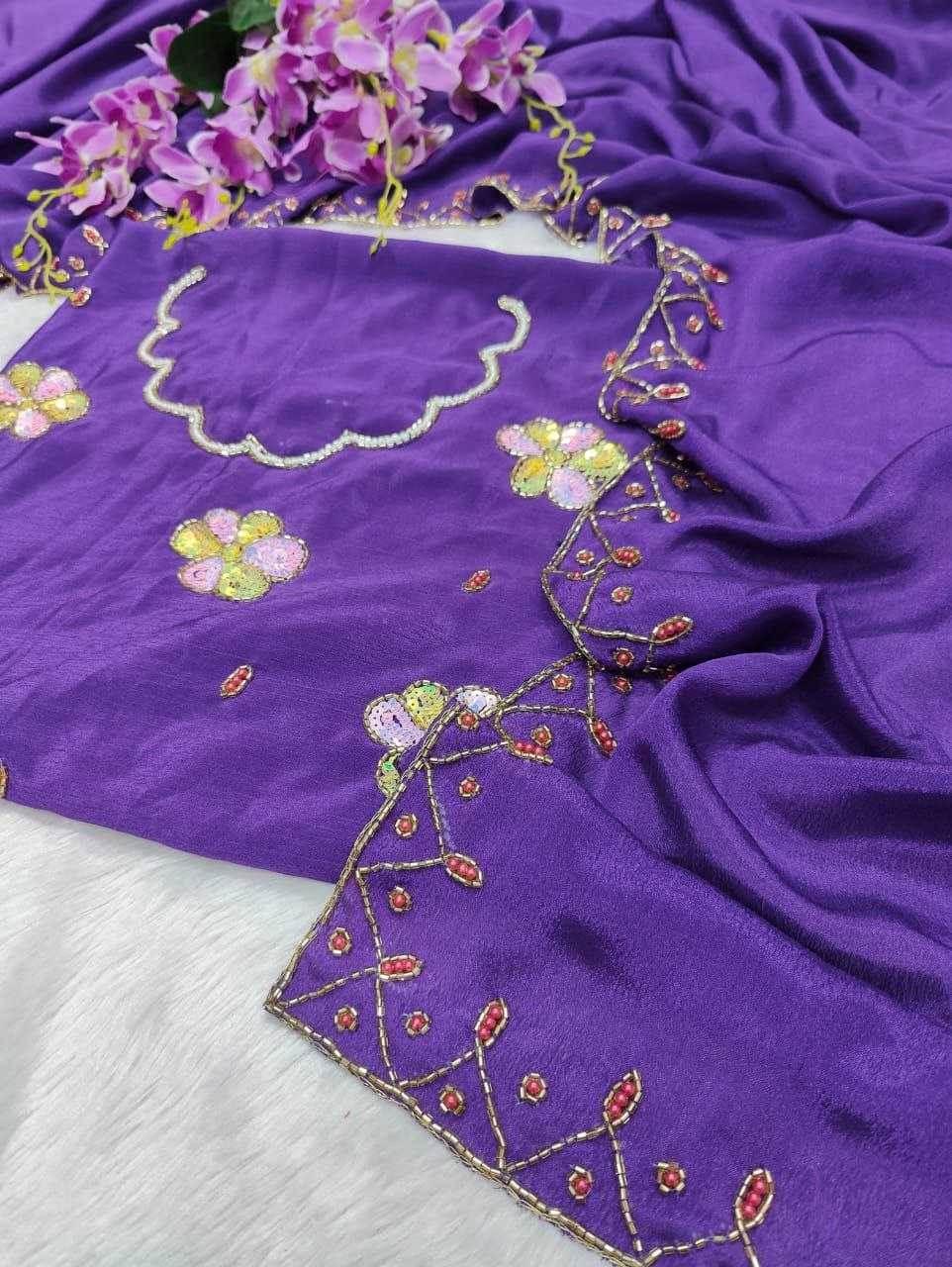 YNF CHINON SILK KESH189  Varahi SAREES WHOLESALE PLAIN SOLID LACE BORDER SILK SAREES MANUFACTURER